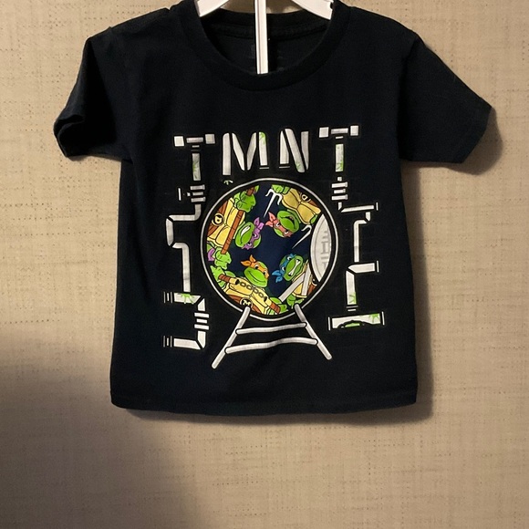 Kids TMNT Black Short Sleeve T-Shirt - Picture 1 of 4